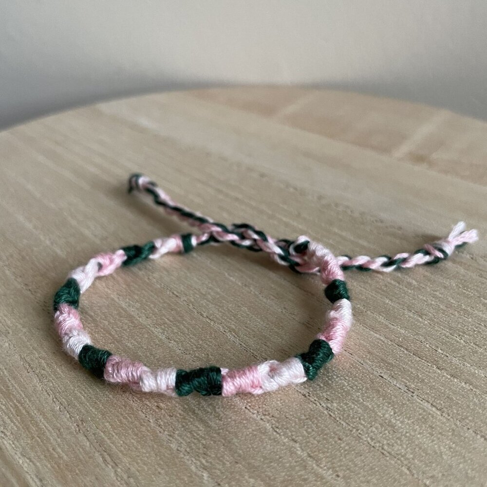 Merida Bracelet, anklet, trendy, comfortable, tie, embroidery thread, woven, gif
